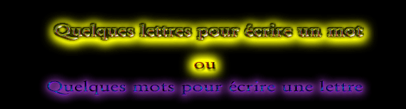 lettres et mots