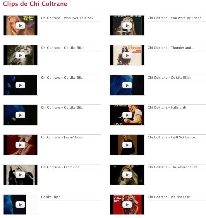 Clips de Chi Coltrane